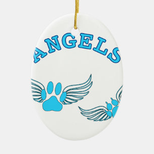 Décoration En Céramique Angel Pis Animaux En Bleu