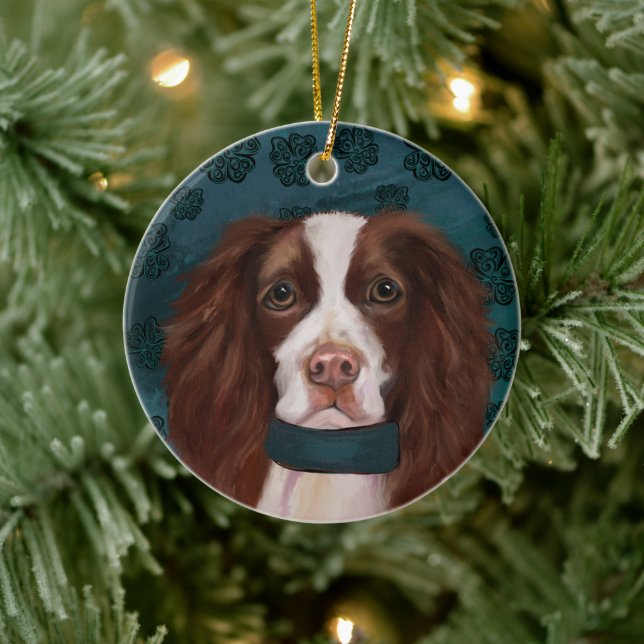 Décoration En Céramique Anglais Springer Spaniel (Arbre)