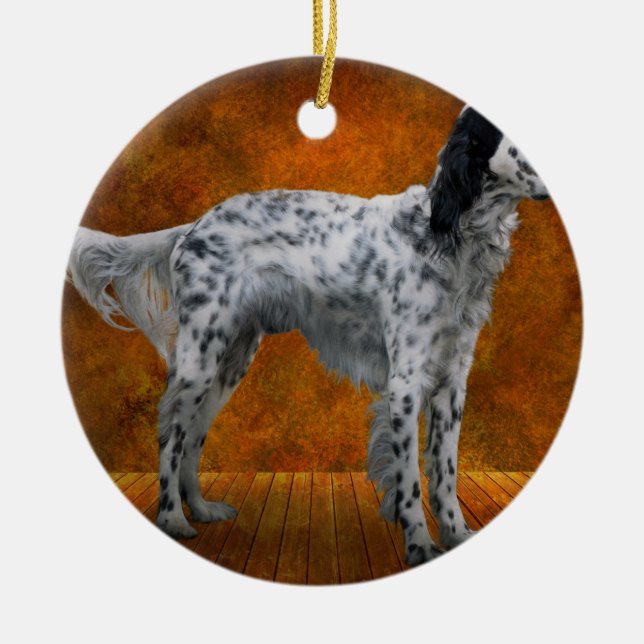 Décoration En Céramique Animal - Chien - Le Setter Anglais (Devant)