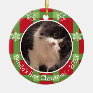 Décoration En Céramique Animaux de compagnie personnalisés Noël Flocon d