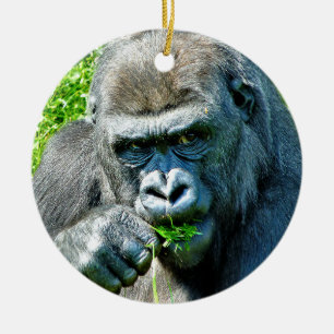 DÉCORATION EN CÉRAMIQUE ANIMAUX SAUVAGES - GORILLAS