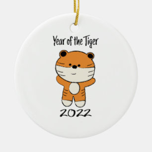 Décoration En Céramique Année du Tigre 2022