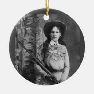DÉCORATION EN CÉRAMIQUE ANNIE OAKLEY CHRISTMAS ORNAMENTS