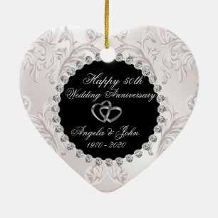 Décoration En Céramique Anniversaire du 50e anniversaire du Mariage