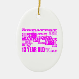 Décoration En Céramique Anniversaires de filles 13èmes : Plus grands 13