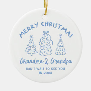 Décoration En Céramique Annonce de grossesse aux grands-parents fantaisist