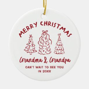 Décoration En Céramique Annonce de grossesse aux grands-parents fantaisist