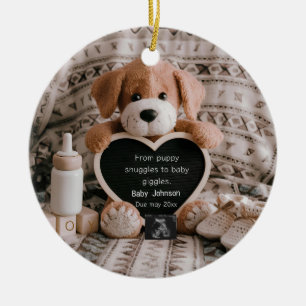 Décoration En Céramique Annonce de grossesse pour les amoureux des chiots 