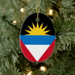 Décoration En Céramique Antigua et Barbuda Flag