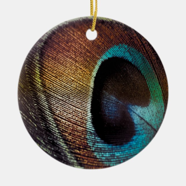 Décoration En Céramique Antique Hues Peacock Feather Eye (Devant)