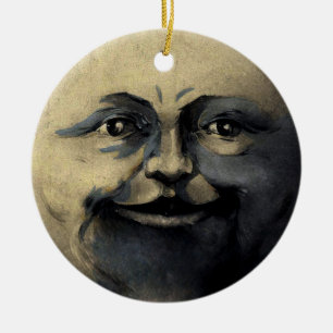 Décoration En Céramique Antique visage de lune magique