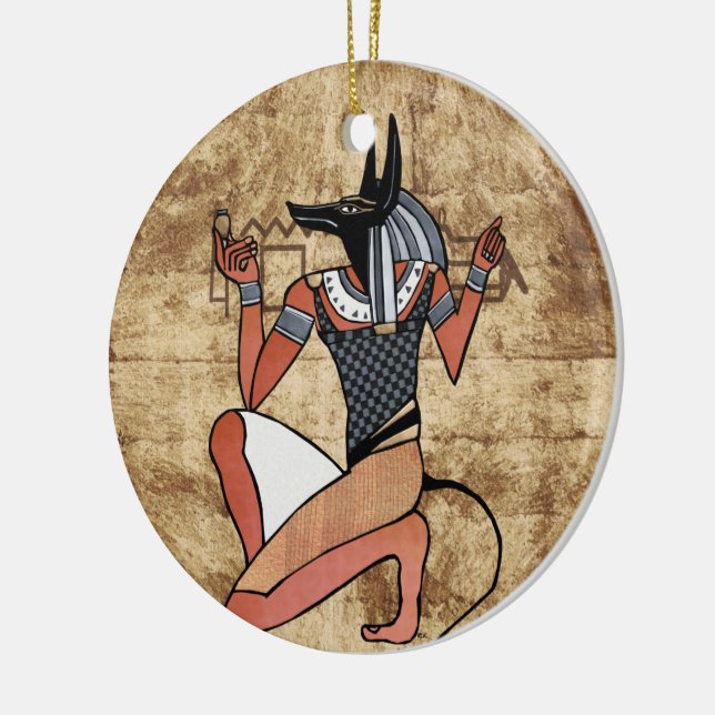 Décoration En Céramique Anubis The Guardian Egyptian (Gauche)