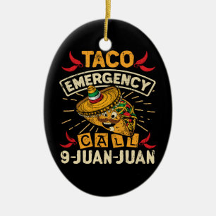 Décoration En Céramique Appel d'urgence de taco de Cinco De Mayo 9 Juan