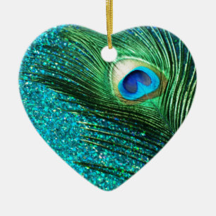Décoration En Céramique Aqua Peacock unique