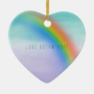 Décoration En Céramique Aqua Purple Rainbow Inspiration Dream Hope