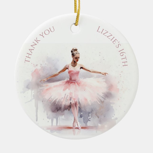 Décoration En Céramique Aquarelle Ballerina (Devant)