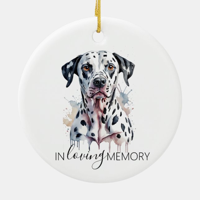 Décoration En Céramique aquarelle commémorative Dalmatie (Dos)