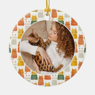 Décoration En Céramique Aquarelle Cute Chats Motif Animaux