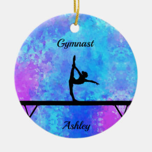 Décoration En Céramique Aquarelle de faisceau de gymnastique