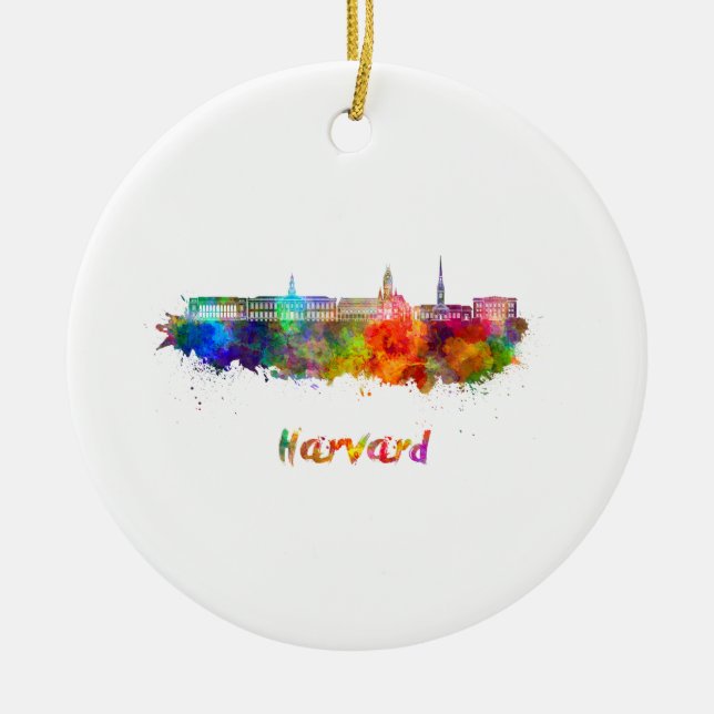 Décoration En Céramique Aquarelle de Harvard (Devant)