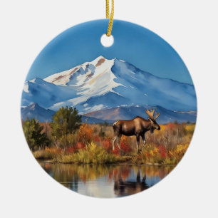 Décoration En Céramique Aquarelle de l'Alaska du parc national de Denali