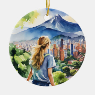 Décoration En Céramique Aquarelle de Medellin Colombie