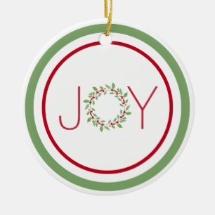 Décoration En Céramique Aquarelle Holly Wreath