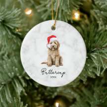 Aquarelle Noël Goldendoodle