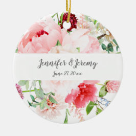 Décoration En Céramique Aquarelle sauvage Jardin de mariage Keepsaké