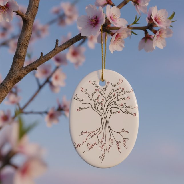 Décoration En Céramique Arbre d'amour mignon Sens Photo personnalisée (Créateur téléchargé)