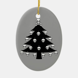 Décoration En Céramique Arbre de Noël de crâne