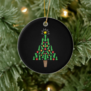 Décoration En Céramique Arbre de Noël de la pièce d'échecs