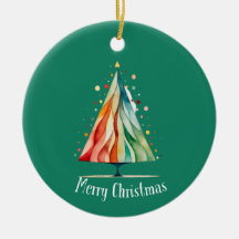 Arbre de Noël minimaliste moderne Aquarelle orneme