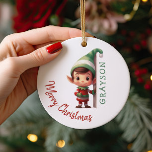 Décoration En Céramique Arbre de Noël personnalisé pour enfants