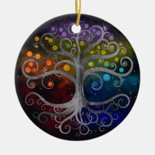 Décoration En Céramique Arbre de vie Arbre de la Swirl