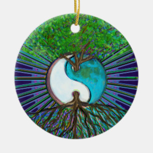Décoration En Céramique Arbre de vie Yin Yang