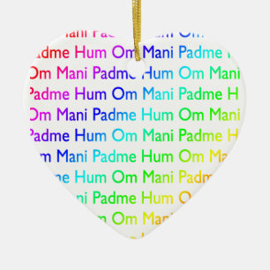Décoration En Céramique Arc en ciel Om Mani Padme Hum Orament