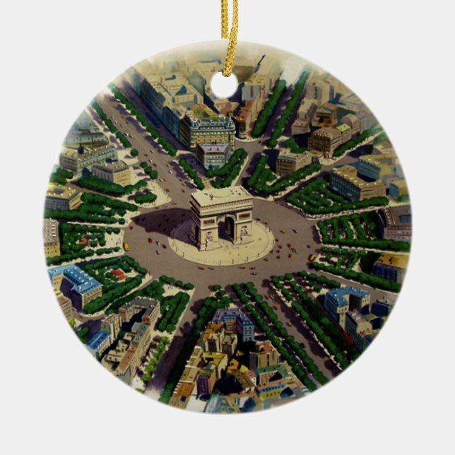 Décoration En Céramique Arc vintage de Triomphe Paris (Devant)