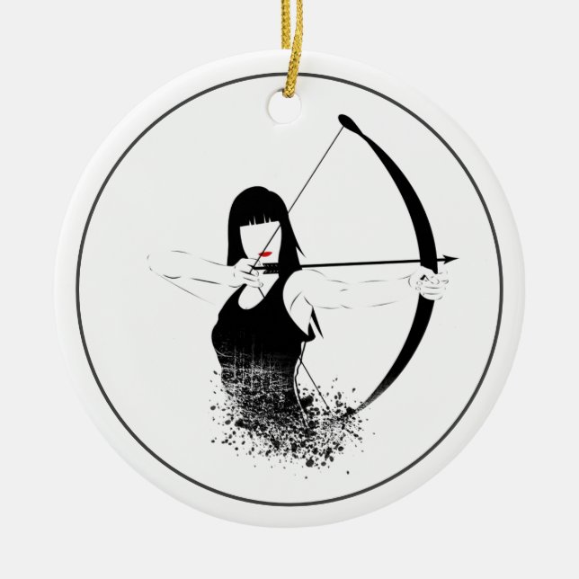 Décoration En Céramique Archer féminin (Devant)