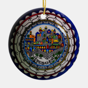 Décoration En Céramique Armenian Painted Plate Ornament