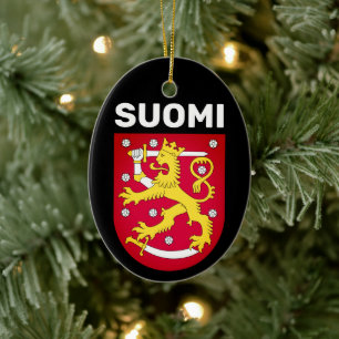 Décoration En Céramique Armoiries de Finlande