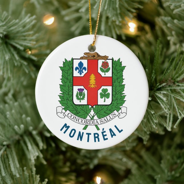 Décoration En Céramique Armoiries de Montréal, CANADA (Arbre)