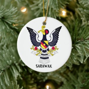 Décoration En Céramique Armoiries de Sarawak - MALAISIE