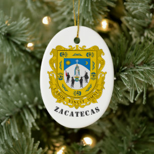 Décoration En Céramique Armoiries de Zacatecas, Mexique
