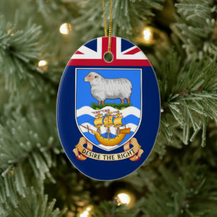 Décoration En Céramique Armoiries des îles Falkland