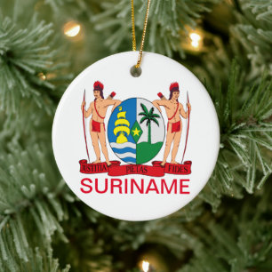 Décoration En Céramique Armoiries du Suriname