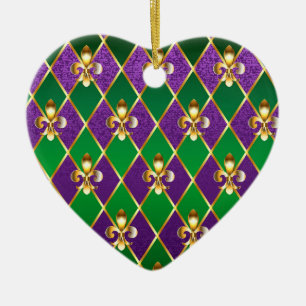 Décoration En Céramique Arrière - plan de bijoux Mardi Gras