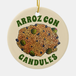 Décoration En Céramique Arroz con Gandules Pois de riz alimentaire portori
