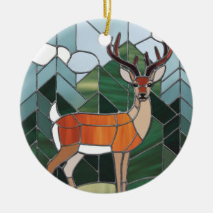Décoration En Céramique Art de verre coloré, style de cerf en verre coloré