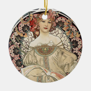Décoration En Céramique Art Nouveau vintage Alphonse Mucha Art Peinture